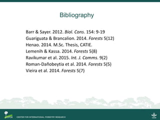 Key governance issues and the fate of secondary forests as a tool for large-scale forest restoration