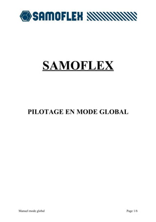 SAMOFLEX


      PILOTAGE EN MODE GLOBAL




Manuel mode global          Page 1/6
 