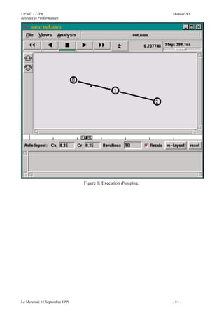 UPMC - LIP6                                                      Manuel NS
Réseaux et Performances




                                Figure 1: Execution d'un ping.




Le Mercredi 15 Septembre 1999                                    - 54 -
 