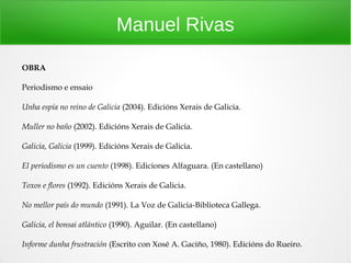 Manuel Rivas Ink Manuel Rivas | PDF