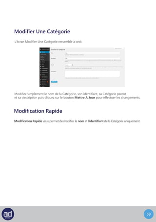 58
Ajouter un média à votre site web peut se faire des deux façons suivantes :
	 - Directement dans une page ou dans un article
	 - En l’ajoutant à la bibliothèque puis en l’ajoutant à une page ou à un article
Dans un premier temps, regardons comment ajouter un média directement dans une page
ou dans un article.
Média
Cliquez sur le bouton Envoyer/Insérer ou simplement glisser depuis votre dossier ou bureau
la fenetre qui ressemble à ceci :
Ajouter Un Média
Vous pouvez ajouter ce média à partir de trois endroits différents :
	- Depuis votre ordinateur
	 - Depuis le web (depuis une URL)
	- Bibliothèque
Une fois le média ajouté à votre page, vous pouvez également l’ajouter à une galerie,
qui affichera des vignettes de vos médias sur la page et fournira des liens vers les fichiers
individuels.C’est pratique si vous utilisez plusieurs images sur une même page par exemple.
Cette méthode est expliquée plus en détails dans la section Ajouter Une Image
A Une Galerie.
 