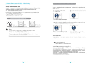 CONFIGURATION ET AUTRES FONCTIONS                                                                          Saisie (pour ouverture des portes ou entrée du mot de passe)

Fonction Dévérrouillage du Code
                                                                                                          Le mot de passe devra être saisi en respectant les "conditions pour la saisie du mot de
Entrez les 4 numéros (1111-9999) comme un mot de passe, en utilisant le capteur RPS. La                   passe" (voir P.27)
saisie du mot de passe correct déverrouillera les portes, sans télécommande ni clef.
("0" devrait être évité comme mot de passe)                                                                    Pressez le bouton du RPS ou appuyez                  Au bout des 10 fois la LED clignote bleue rapidement.
                                                                                                               sur le RPS 10 fois.
 Chaque numéro sur une série doit être effectué à 1,5 sec. d'intervalle entre chaque. Attendre plus de
 1,5 sec. entraînera une nouvelle saisie du code.
 La LED bleue doit être perçue à la premeière saisie.
 C'est la condition pour la première saisie du code.


            Conditions pour la première saisie du code
                                                                                                            La LED rouge doit clignoter à chaque impulsion


                                                                                                                Pendant le clignotement rapide de la LED bleue, pressez le bouton RPS ou tapez sur le RPS le
                                                                                                                nombre de fois qui correspond au premier chiffre du code.

                    Portes                              Porte                             Contact, mais
                    Déverrouillées                      Ouverte                           Moteur éteind


         Note
           Si vous saisissez le mauvais mot de passe plus de 5 fois en 30 min, le
           fonction sera rendue indisponible durant 24 heures.                                             A chaque impulsion la LED rouge clignote.             Après la saisie la LED bleue va clignoter le même
                                                                                                                                                                 nombre de fois que le premier chiffre.
           Si vous abandonnez au milieu de la saisie du mot de passe, cela ne sera pas
           pris en considération durant un décompte de 5.
                                                                                                          Après la première saisie
                                                                                                          Ensuite la LED bleue se met à clignoter rapidement, il faut saisir le deuxième chiffre, puis le troisième,
                                                                                                          puis le quatrième.




                                                                                                               Après avoir entré la dernière série
                                                                                                               Le code est confirmé par les clignotants de la voiture.

                                                                                                          Déverrouillage des portes par l'utilisation du RPS
                                                                                                          A travers le pare-brise, tapez 10 fois sur le RPS pour rentrer le mode de déverrouillage. La LED rouge
                                                                                                          doit s'éclairer à chaque impulsion.
                                                                                                          Après les 10 impulsions la LED bleue clignote rapidement. Immédiatement, tapez le nombre de fois
                                                                                                          correspondante au premier chiffre (chaque impulsion = 1 clignotement de la LED rouge). Ensuite la
                                                                                                          LED bleue valide par le même nombre de clignotements que le premier chiffre.
                                                                                                          Attendez que la LED bleue clignote rapidement et tapez le nombre de fois correspondante au
                                                                                                          deuxième, puis troisième, puis quatrième chiffre.
                                                                                                          Le voiture se déverrouille et l'alarme est désactivée.




                                                   44                                                                                                           45
 