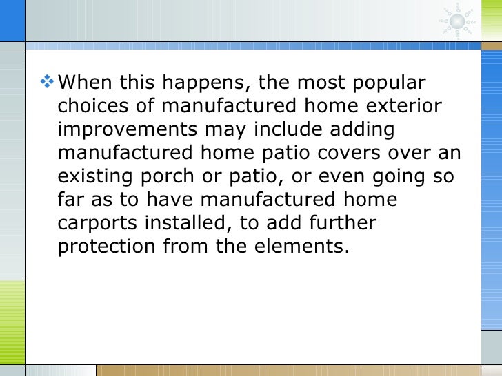 Manufactured Home Exterior Improvements Can Completely Change The Loo