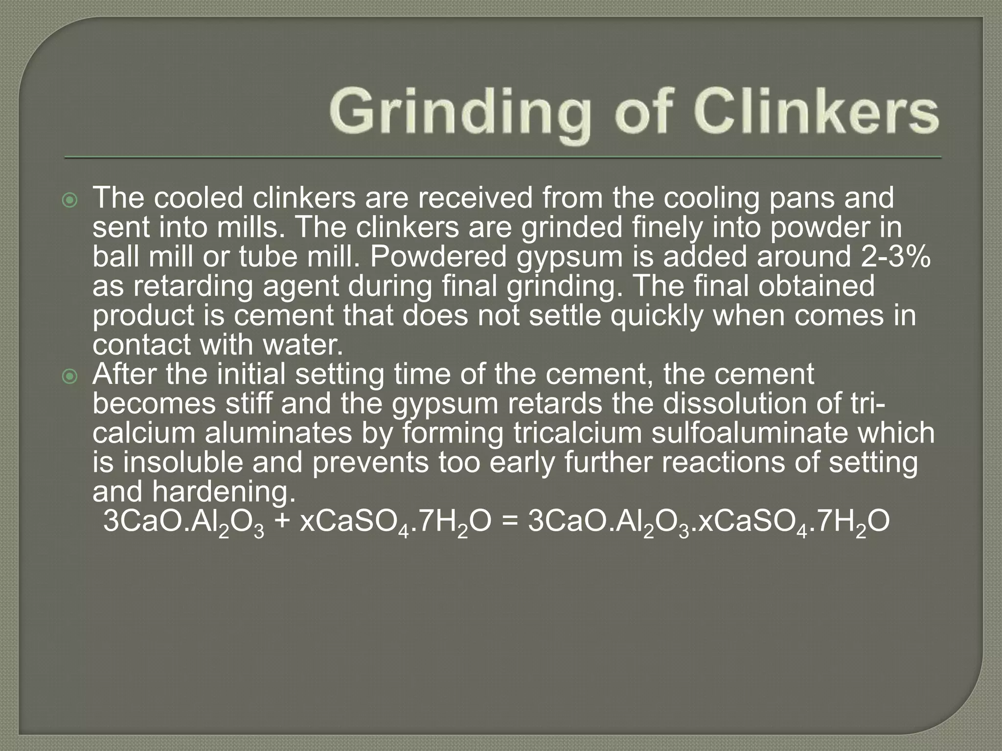 Manufacture process of cement | PPTX