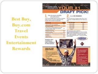 Best Buy, 
Buy.com 
Travel 
Events 
Entertainment 
Rewards 
 