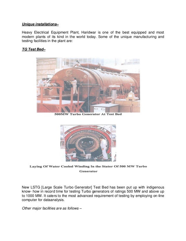 Bhel Trainning Report Bhel Trainning Report