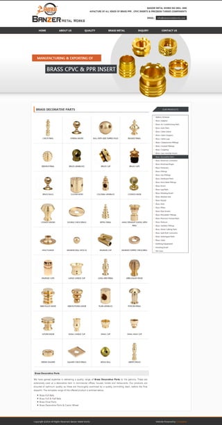Manufacturers i exporters i suppliers of brass decorative parts