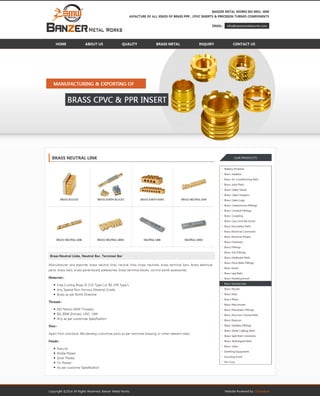 Manufacturers i exporters i suppliers of brass neutral link