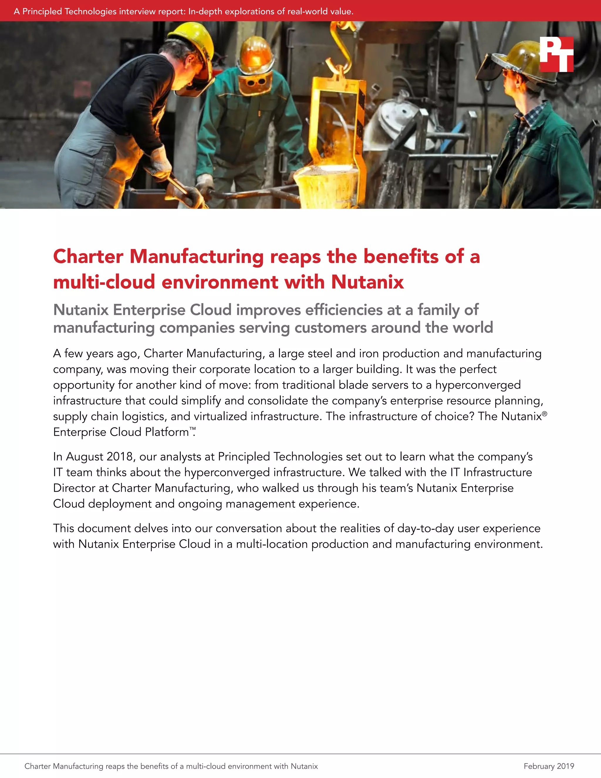 Charter Manufacturing reaps the benefits of a multicloud environment
