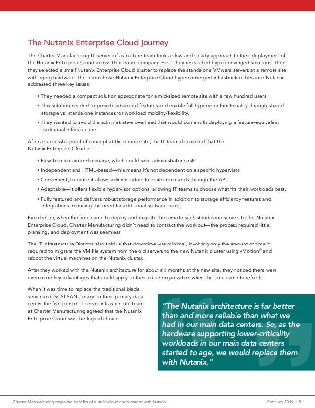 Charter Manufacturing reaps the benefits of a multicloud environment…