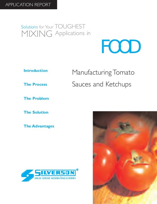 Food Industry Case Study Manufacturing Tomato Sauces & Ketchup