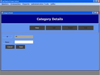 Manufacturing and sales management system