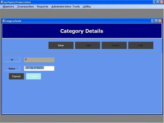 Manufacturing and sales management system