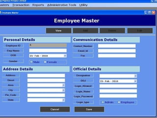 Manufacturing and sales management system