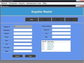 Manufacturing and sales management system