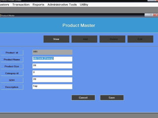 Manufacturing and sales management system