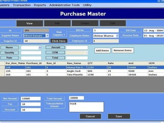 Manufacturing and sales management system
