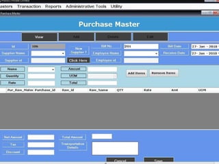 Manufacturing and sales management system