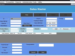 Manufacturing and sales management system