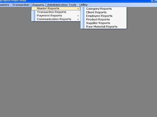 Manufacturing and sales management system