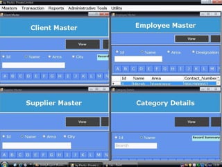 Manufacturing and sales management system