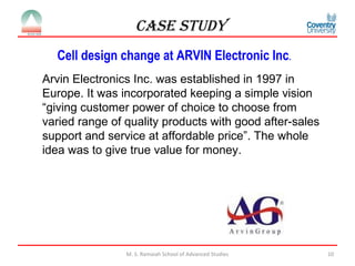 Manufacturing cell design