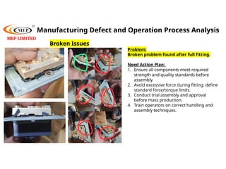 Producction Defect Process Slide Comprehensive Manufacturing Defect and Operation Process Analysis for ...