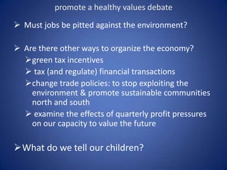 Dealing with Global Warming at bottom of US public priorities Pew American Priorities survey 2009