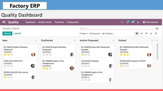 Fleet
Quality Dashboard
Factory ERP
 