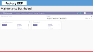 Fleet
Maintenance Dashboard
Factory ERP
 
