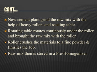Manufacturing of cement | PPTX