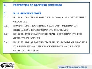 Manufacturing of graphite crucible | PPTX