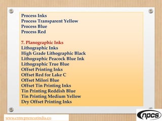Process Inks Indesign Definition Manufacturing of Printing Inks with Formulation (Flexographic Inks ...