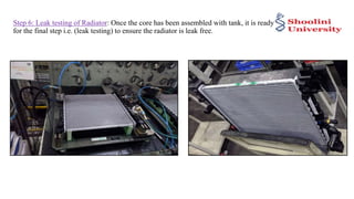 Test Lab For Radiator Manufacturing of radiator | PPTX