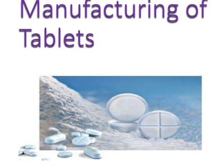 Manufacturing of
Tablets
 