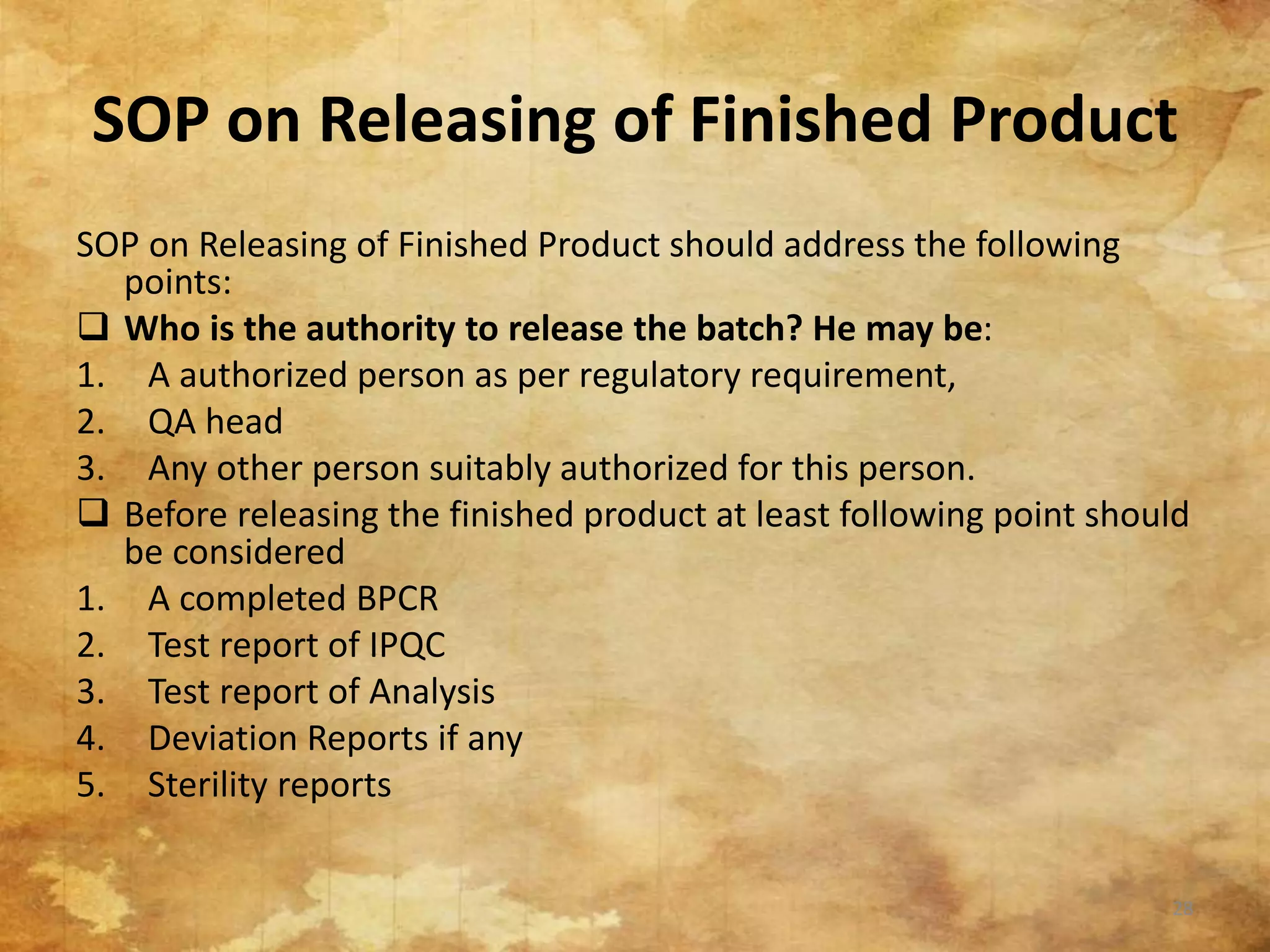 Manufacturing operation and control | PPTX