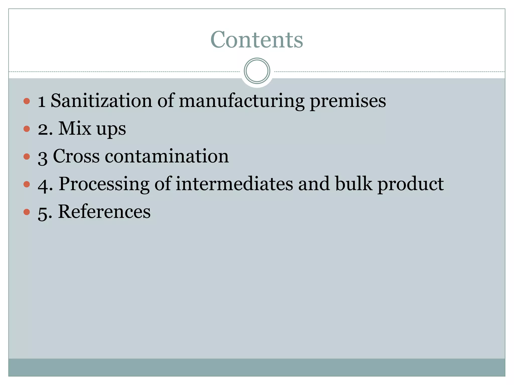 Manufacturing operation and controls | PPTX