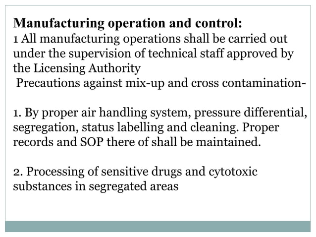 Manufacturing operation and controls | PPTX