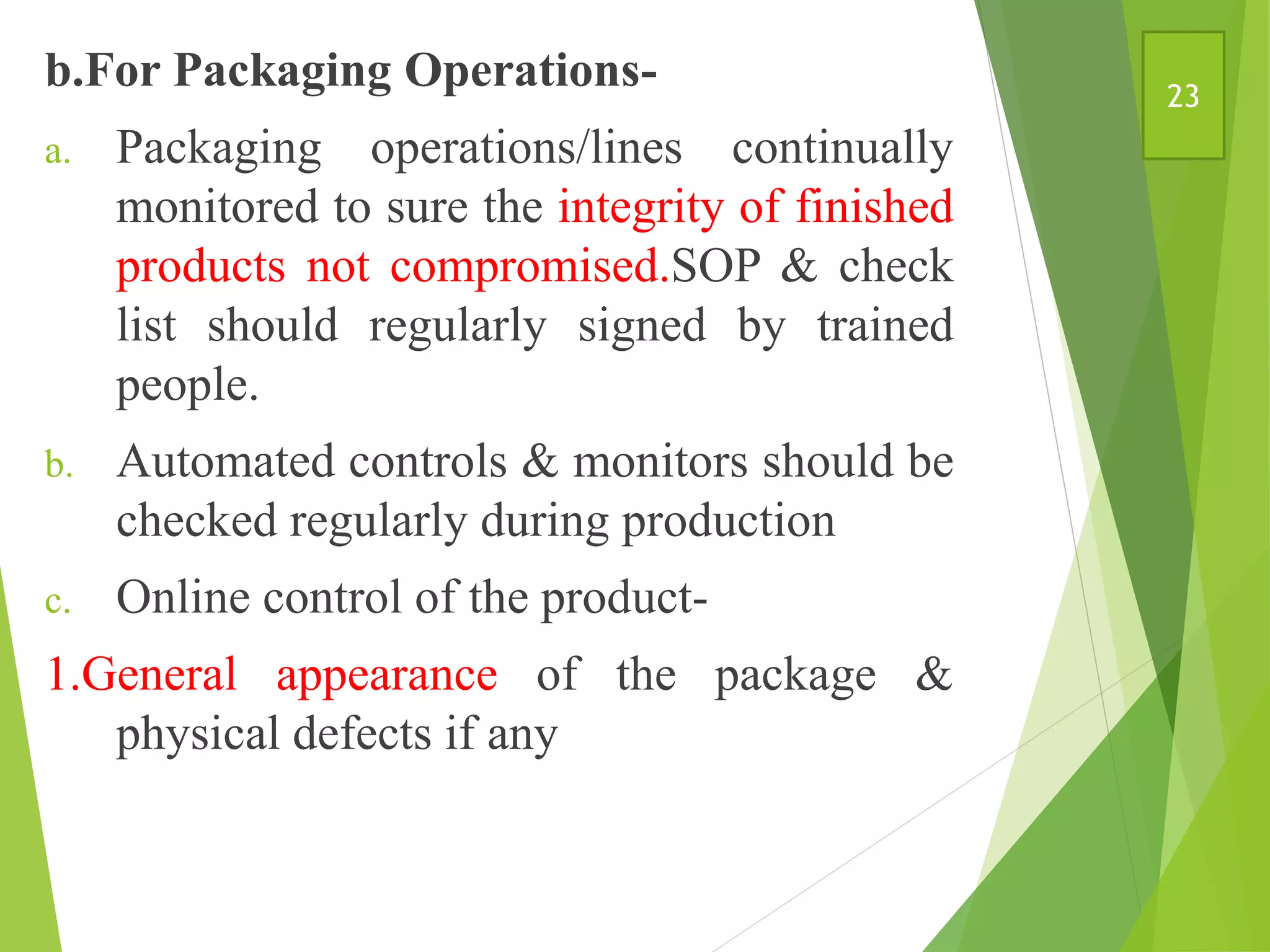 Manufacturing operations and controls | PPTX