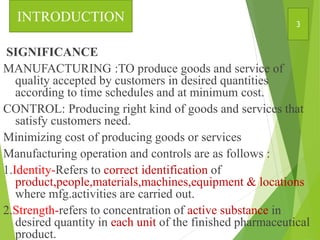Manufacturing operations and controls | PPTX