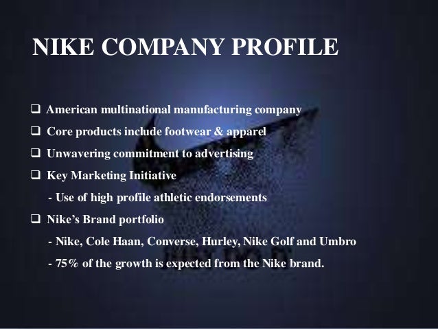 nike company profile and background 