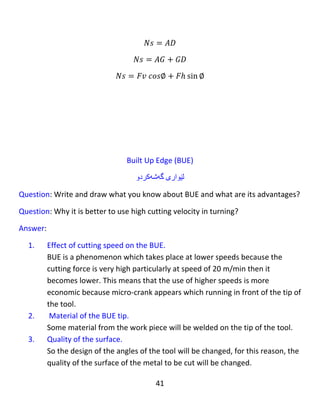 41
𝑀𝑎𝑐ℎ𝑖𝑛𝑖𝑛𝑔 𝑡𝑖𝑚𝑒 3
= (
𝑡𝑜𝑡𝑎𝑙 𝑙𝑒𝑛𝑔𝑡ℎ 1
𝑓𝑒𝑒𝑑 ∗ 𝑠𝑝𝑒𝑒𝑑
) ∗ (
𝑐𝑢𝑡𝑡𝑖𝑛𝑔 𝑡ℎ𝑖𝑐𝑘𝑛𝑒𝑠𝑠
𝑑𝑒𝑝𝑡ℎ 𝑜𝑓 𝑐𝑢𝑡
) ∗ 𝑛𝑢𝑚𝑏𝑒𝑟 𝑜𝑓 𝑔𝑟𝑜𝑢𝑝𝑠
∗ 𝑛𝑢𝑚𝑏𝑒𝑟 𝑜𝑓 𝑠𝑡𝑟𝑜𝑘𝑒𝑠
𝑇𝑚3 = (
𝐿3
𝑓𝑁
) ∗ (
20
𝑡
) ∗ 𝑘 ∗ 1
𝑇𝑚3 = (
300
0.5 ∗ 318.309
) ∗ (
20
2
) ∗ 3 ∗ 1
𝑇𝑚3 = 56.52 𝑚𝑖𝑛𝑢𝑡𝑒.
……………………………………………………...
The machining time for all blocks = Tm1 +Tm2 +Tm3
Tm=296.58+206.14+56.52=559.24minute. (Answer)
 