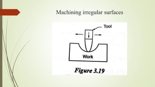 Machining irregular surfaces
 
