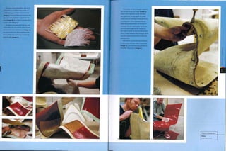 The glass and aramid fibre mat is cut
into patterns to fit the chair, using i of
2 different types of fibre reinforcement
(image 7). Sheets of fibre are laid onto the
gel coat, and vinylester is applied to the
back (image 8). Air is then removed with a
paddle roller (image 9).
The layers are gradually built up, and
care is taken to ensure that joints do not
overlap and cause weaknesses (image 10).
An area of aramid is then applied to the
inside of the seat, to increase resilience
and strength (image n).
9
IO 11
The molds are then brought together
and bolted along the flange (image 12).
Excess resin squeezes out as the bolts
are tightened. The design of the mold
means that an overlap of material forms
a strong joint. While clamped shut an
expanding polyurethane (PUR) foam is
injected into the mold cavity. This forces
the lamination against the surface of
the mold, in order to improve the surface
finish. It also increases the strength of the
chair by supporting the thin composite
wall sections.
After about 45 minutes the vinylester
is fully cured and the mold is separated
(image 13). it is trimmed and polished to
complete the process (image 14).
Featured Manufacturer
Radcor
www. rad cor. co.uk
 