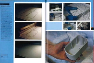 Case Study
Building an SLS part
The SLS process takes place in a sealed,
nitrogen rich atmosphere that contains
less than 1% oxygen. The temperature
inside the building chamber is
maintained at i700C (338^), Just below
the melting point of the polymer powder,
so that as soon as the laser makes
contact with the surface particles they
are instantly fused (image i) by the i20C
(220F) rise in temperature. Following the
sintering process the delivery chamber
moves up to deliver powder to the roller,
which spreads it across the surface of
the build area (image 2), coating the part
with an even layer of powder (image 3).
The building process can take
anything from 1 hour to 24 hours. Once
it is complete, the build platform is
raised (image 4), pushing the mixture of
non-sintered powder and sintered parts
I into a clear acrylic container. The block
of powder is disposed of in a clean-up
booth and work begins to excavate the
parts (image 5). The non-sintered'cake'
encapsulates the parts and has to be
carefully brushed away so that individual
parts can be removed for cleaning (image
6). Once most of the excess powder has
been removed (image 7), the parts are
blasted with a fine abrasive powder
(image 8).The final partis an exact
replica of the computer model, accurate
to 150 microns (0.0059 in.) (image g).
Featured Manufacturer
CRDM
www.crdm.co.uk
 