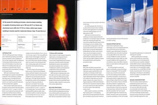 Of the powerful welding processes, electron beam welding
is capable of joining steels up to 150 mm (5.91 in.) thick and
aluminium up to 450 mm (17.72 in.) thick, while laser beam
welding is mainly used for materials thinner than 15 mm (0.6 in.).
Costs
• No tooling costs
• Very high equipment costs
• High unit costs
Typical Applications
• Aerospace
• Automotive
• Construction
Suitability
• Specialist to mass production
Quality
• High strength joint
Related Processes
• Arc welding
• Ultrasonic welding
Speed
• Rapid cycle time
INTRODUCTION
Like arc welding, power beam welding
joins materials by heating and melting
the joint interface, which solidifies to
form a high integrity weld.The difference
is that power beam processes do not
rely on the formation of an electric arc
between the welding electrode and
workpiece to generate heat. Heat is
produced by the concentration of energy
in the power beam.
Both laser and electron beam
technologies are capable of establishing
a'keyhole'in the workpiece to deliver
heat deep into, or through, the joint.
Indeed, this ability means they can be
used to cut, machine and drill materials
as well as weld them together.
Lasers produce light waves that are
focused to achieve power densities above
loo W/mm2 (i mm2 = 0.039 in.2). At this
power most engineering materials melt
or vaporize, and laser beam welding
(LBW) is therefore suitable for welding
a range of materials, in eluding most
metals and thermoplastics from 1 mm to
15 mm (0,04-0.59 in.).The many different
types of laser technologies include CO2,
direct diode and Nd:YAG, as well as Yb
disc and Yb fibre lasers. Besides welding,
lasers are used to cut and engrave (see
laser cutting, page 248), and fuse layers
of particles (see rapid prototyping,
page 232).
Electron beams are generated in a
high vacuum. Electrons are energized
using a cathode heated to above 20000C
(36320F) and up to two-thirds the speed
of light for normal industrial electron
beam guns.The high velocity electrons
bombard the surface of the workpiece,
causing it to heat up and melt, or
vaporize in an instant.The focused
electrons create power densities as high
as 30,000 W/mm2 (1 mm2 = 0.039 in-2)
in a localized spot. Thus electron beam
welding (EBW) produces rapid, clean
and precise welds in materials between
0.1 mm and450 mm (0.004-17.72 in.)
thick, depending on the material.
TYPICAL APPLICATIONS
LBW is used on a wide range of industrial
applications,including aluminium
car frames (such as the Audi A2),
construction, shipbuilding and airframe
structures. Since the 1970s, it has been
developed for plastics and utilized for
joining thermoplastic films, injection
m ol ded parts, textil es an d tran sparent
components in the automotive,
packaging and medical industries.
EBW has been in development since
th e 19 60s an d h as been used for m any
years in Japan for welding heavy duty
offshore and underground piping.The
ability of this process to penetrate thick
materials makes it ideal for construction
and nuclear applications.
RELATED PROCESSES
Although they are specialized processes,
LBW and EBW are gradually becoming
more widespread for joining parts in a
single pass, which would previously have
been almost impossible to achieve.There
are no processes that compete with them
in this area.
Arc welding (page 282), however, is
an alternative to power beam welding
for thin sheet applications. For plastics,
ultrasonic welding (page 302) is an
alternative to LBW.
LBW can be combined with arc
welding to increase opportunities for
production. For example, large structures
often have varying joint gaps that
cannot be avoided. Because power beam
technologies are not suitable unless
accurate joint configurations are lined
up precisely with the laser or electron
beam, laser-arc hybrids developed for
shipbuilding have been used instead.
These can accommodate variations
in joint gap. The combination of high
powered laser welding with versatile
metal inert gas (MIG) welding increases
the quality of joints and improves
production rates.
QUALITY
Both LBW and EBW processes form
rapid and uniform high integrity welds.
They have superior penetration and
so produce a relatively smaller heat-
affected zone (HAZ) than arc welding. A
major advantage of power beam welding
is its ability to make deep and narrow
welds. However, this means there is a
huge temperature differential between
the melt zone and parent material, which
can cause cracking and other problems
in certain metals, especially high
carbon steels.
LBW in plastics produces extremely
high quality joints. In overlapping
geometries the laser penetrates the top
part and affects only the joint interface,
leaving absolutely no trace of the process
on either surface.
DESIGN OPPORTUNITIES
Power beam welding has many
advantages such as increased production
rate, narrow HAZ and low distortion.
Another major advantage for designers
is the ability to join dissimilar materials:
for example, EBW can be used to fuse
a range of different metals. As well as
joining dissimilar metals, LBW can weld
a range of different thermoplastics to
one another. Factors that affect material
choice include relative melting point and
reflectivity.
It is now possible to weld clear
plastics and textiles using a technique
known as Clearweld®.The Clearweld®
process was invented and patented
by TWI, and is being commercialized
by Centex Corporation.This process is
particularly useful in applications that
demand high surface finish (see image,
above). The principle is that an infrared
absorbing medium is applied to the
joint region, either printed or film. This
causes the joint to heat up on exposure
to the laser beam. Without the infrared
absorbing medium the laser would
pass right through clear materials and
textiles. Hermetic seals can be achieved
in plastics and fabrics, so this technology
Above
A dear plastic
printer ink cartridge
laser welded using
Clearweld®.
has potential applications in waterproof
clothing,for example.
EBW is carried out in a vacuum,
which until recently has meant that
the workpiece size is restricted by the
size of the vacuum chamber. However,
mobile EBM has been made possible by
reduced pressure techniques developed
in the 1990s. It is now feasible to apply
a local vacuum in a small EBW unit that
travels aroundthe joint.This has many
advantages, including on-site welding
of parts too large or unsuitable for the
vacuum chamber.
DESIGN CONSIDERATIONS
These processes require expensive
equipment and are costly to run,
especially EBW which is carried out
in a vacuum. Both EBW and LBW
are automated, and need careful
programming prior to any welding.The
cost and complexity of power beam
processes means that they are suitable
only for specialist applications and
m
1—
o
 