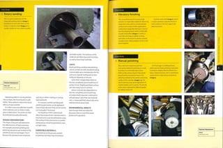 Case Study
^ Rotary sanding
This is a typical application for the
rotary belt sanding method (image i).
It produces an even satin finish on the
surface of stainless steel (image 2). It is
equally suitable for non-uniform profiles.
n
5
H
>
1
J
D
¦)
1
1
")
1
•)
I
Featured Manufacturer
Plpecraft
www.pipecraft.co.uk
Repeating patterns can be polished
into surfaces, like those found on cafe
tables,These patterns reduce the visual
effects of wear and dirt.
It is often more cost effective to polish
stock material, such as sheet or tube,
prior to fabrication. The joints can then
be polished manually afterwards.
DESIGN CONSIDERATIONS
The shape of the part will determine
the effectiveness of these processes.
For example, precision grinding and
polishing operations are limited to flat,
cylindrical and conical shapes.This is
because the operations are reciprocal
and rely on either rotating or moving
back and forth.
In contrast, cosmetic grinding and
polishing operations can be applied to
most shapes because they can be carried
out manually If necessary.
The hardness of the material will
affect the surface finish. Stainless steel Is
very hard and so can be polished to a very
fine surface finish; aluminium is a softer
metal and so cannot be polished to such
a bright lustre.
COMPATIBLE MATERIALS
Any material can be ground, sanded
or polished, but they may not produce
desirable results.The hardness of the
material will affect how well It finishes,
as well as how long It will take.
COSTS
Much grinding, sanding and polishing
can be carried out with standard tooling.
Consumables are a consideration for the
unit price. Specific tooling can be very
costly, but depends on the size.
Cycle time is largely dependent on
the size, complexity and smoothness of
surface finish. Brightly polished surfaces
can take many hours to achieve.
Labour costs are also dependent on
the size, complexity and smoothness
of surface finish required. A dull polish
will add about 10% of the raw material
cost, a measured finish about 25% and a
reflective finish about 60%.
ENVIRONMENTAL IMPACTS
Even though these are reductive
processes, there is very little waste
produced in operation.
Case Study
-> Vibratory finishing
This is a method used for finishing high
volumes. It is especially suitable for deburring
metal, but is also used to cut back painted
surfaces and a range of other applications.
A deep drawn (page 88) metal part is placed
into the vibrating barrel, which is filled with
smooth, hard pellets (image 1). It works in
much the same way as pebbles eroding
each other on the beach to produce smooth,
rounded stones. Many products can be in the
barrel together.
Crushed maize seed (image 2), which
is used to produce a very fine finish on
hard surfaces, is the next stage in the
abrasive process.
Case Study
^ Manual polishing
This is the most expensive and time-
consuming method of polishing. It is used
to produce an extremely high surface
finish on the surface of parts that cannot
be polished by mechanical means. This
polishing method can be used to work every
surface of this colander (images 1-3). The
size of spinning mop can be adjusted to fit
smaller profiles such as spoons.The density
of the mop is adjusted for different grades
of cutting compound.
The final stage is a buffing process,
which uses the finest polishing compound
to produce a highly reflective finish. It is a
labour intensive process, but is nonetheless
used to finish a high volume of products
(image 4).
o
33
t/i
>
z
o
z
o
>
"O
o
cn
3;
Featured Manufacturer
Alessi
www.alessi.com
 
