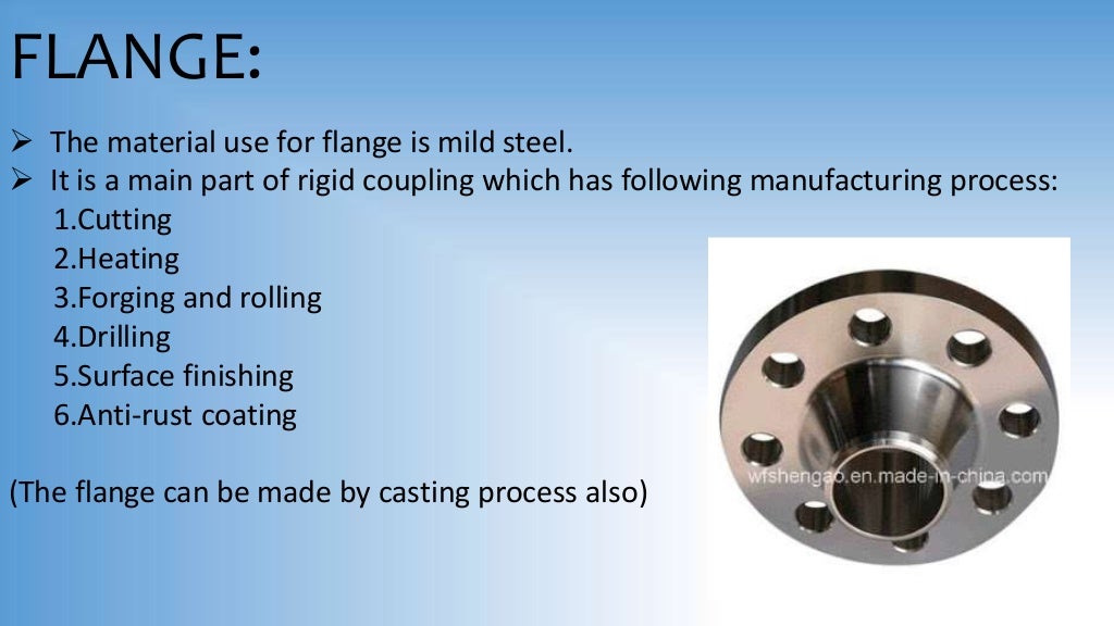 Manufacturing processes of rigid coupling