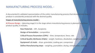 Manufacturing process model, URS, DQ, IQ, OQ, PQ,.pptx