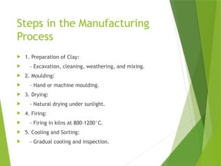 Manufacturing Bricks process applications | PPTX
